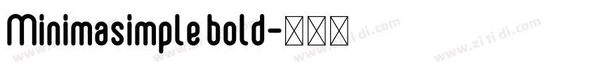 Minimasimple bold字体转换